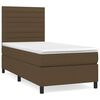 vidaXL H&oacute;lfa&eth; Springr&uacute;m me&eth; D&yacute;nu D&ouml;kkbr&uacute;nt 90x190 cm Tauefni