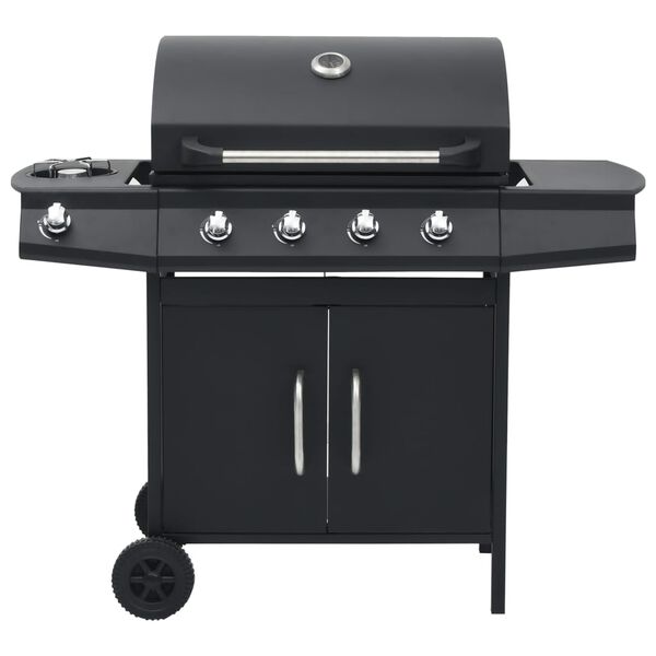 vidaXL Gasgrill 4+1 Brennarar Svart Stál