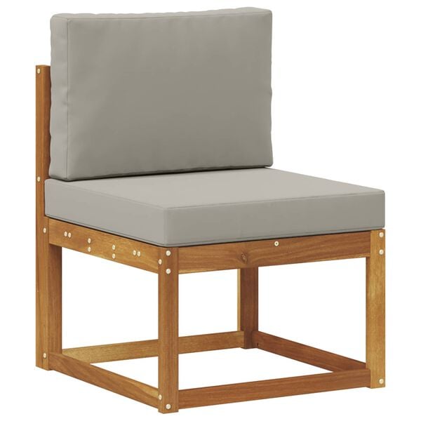 vidaXL &Uacute;ti s&oacute;fasett 5 pcs N&aacute;tt&uacute;rulegt og Lj&oacute;st Gr&aacute;tt Hrein akas&iacute;utr&eacute;