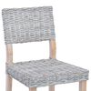 vidaXL Bor&eth;st&oacute;ll 2 pcs Hv&iacute;tt &thorn;vott 46 x 55 x 84 cm Kubu rattan