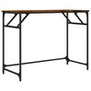 vidaXL Skrifbor&eth; Eik 100x45x76 cm Samsettur Vi&eth;ur og Dufth&uacute;&eth;a&eth; St&aacute;l