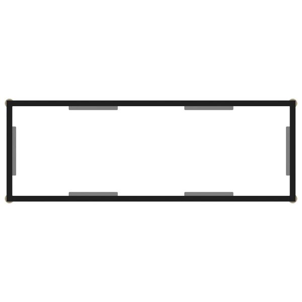 vidaXL Veggborð Glært 100x35x75 cm Hert Gler