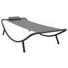 vidaXL S&oacute;lbekkur Gr&aacute;r 200x90 cm St&aacute;l