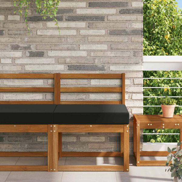 vidaXL Utandyriss&oacute;fap&uacute;&eth;i Svart 60 x 60 x 8 cm P&oacute;l&yacute;ester