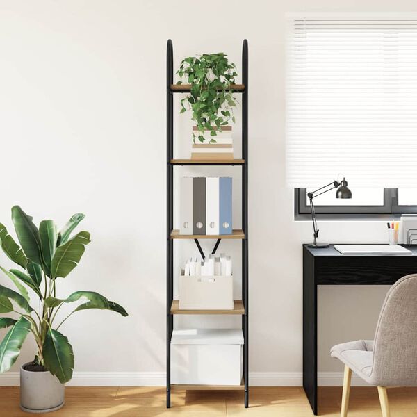 vidaXL Hilla Artisan Eik 40 x 30 x 183 cm Samsettur vi&eth;ur