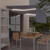 vidaXL Handvirk &Uacute;tdraganleg Mark&iacute;sa me&eth; Blindu/LED 4,5x3m Bl&aacute;ar&Hv&iacute;tar