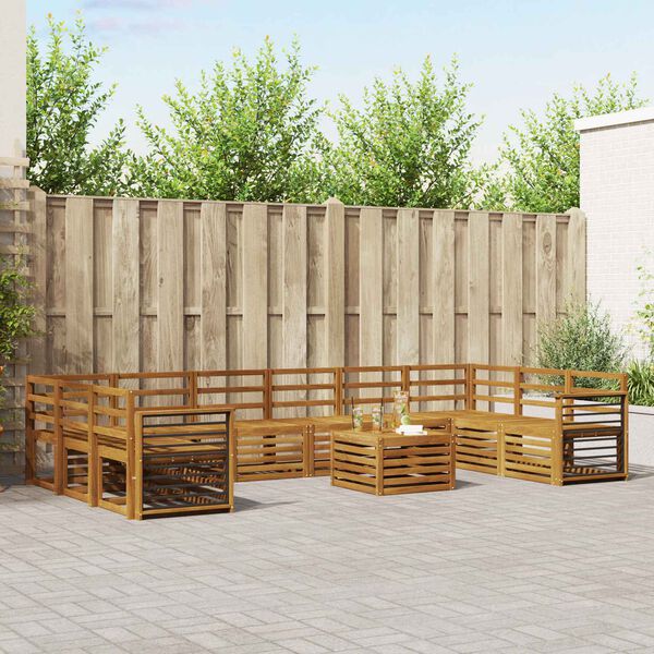 vidaXL S&oacute;fasett 11 pcs N&aacute;tt&uacute;rulegur Hrein akas&iacute;utr&eacute;