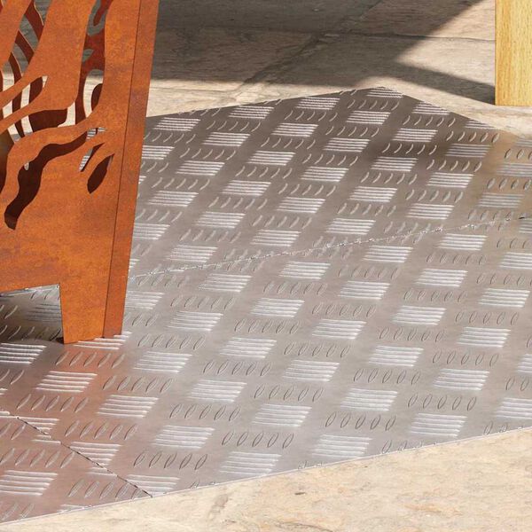 vidaXL Stigaplata R&eacute;tthyrningur 4 pcs Silfur 80 x 50 cm &Aacute;l