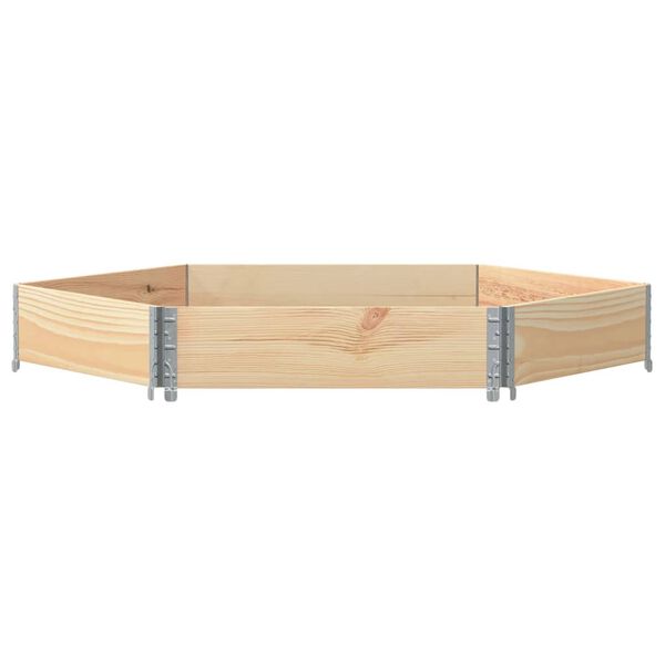 vidaXL Upphækkað Garðker Sexhyrningur 160x160 cm Gegnheil Fura