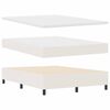 vidaXL LED Box Spring R&uacute;m Krem og hv&iacute;t 160 x 200 cm Korduroy efni