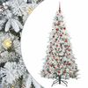vidaXL Gervi hengdu j&oacute;latr&eacute; me&eth; 300 LED Hv&iacute;tt 180 cm PE og PVC