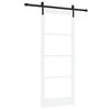 vidaXL Rennidyr ORKDAL Hv&iacute;tt 83 x 202 cm Gegnheil fura og gler