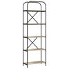 vidaXL Hilla Sonoma Eik 60 x 30 x 183 cm Samsettur vi&eth;ur
