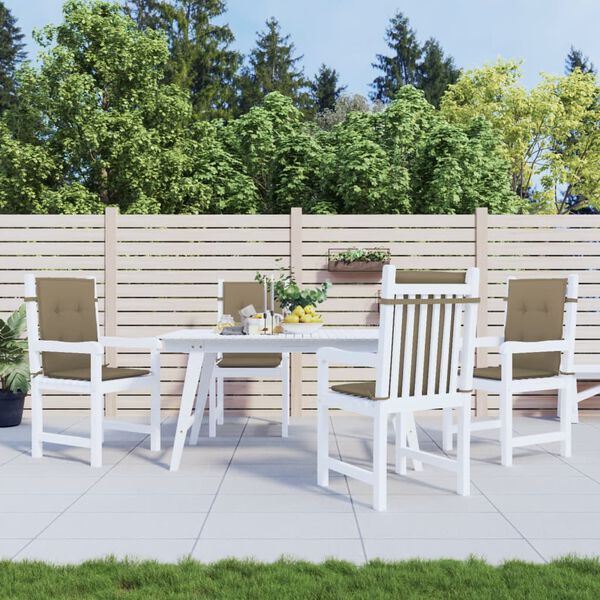 vidaXL St&oacute;lsessur L&aacute;gt Bak 4 stk. M&oacute;gr&aacute;ar blanda 100x50x4 cm Tau&aacute;kl&aelig;&eth;i