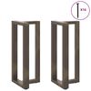 vidaXL barbor&eth;sf&aelig;tur T-laga 2 stk svart 40x35x(90-91) cm st&aacute;l