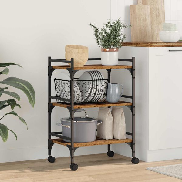 vidaXL Eldh&uacute;svagn Gamall vi&eth;ur 50 x 35 x 75.5 cm Samsettur vi&eth;ur