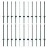 vidaXL Gir&eth;ingarp&oacute;stur 22 pcs Gr&aelig;nn 100 cm St&aacute;l