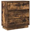 vidaXL Noat&ouml;flu sk&aacute;pur Rau&eth;-eik 71 x 34,5 x 75 cm Samsettur vi&eth;ur