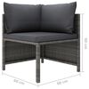 vidaXL 6 hluta gar&eth;setustofusett me&eth; p&uacute;&eth;um Poly Rattan Grey