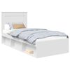 vidaXL Ramsv&iacute;k me&eth; h&ouml;fu&eth;gafl Hv&iacute;tt 100 x 200 cm Solid furuhikk