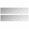 vidaXL Stigaplata R&eacute;tthyrningur 2 pcs Silfur 90 x 20 cm &Aacute;l
