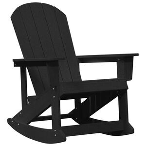 vidaXL Adirondack vagga Svartur 73.5 x 92 x 90 cm HDPE