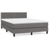 vidaXL H&oacute;lfa&eth; Springr&uacute;m me&eth; D&yacute;nu Gr&aacute;tt 140x190 cm Gervile&eth;ur