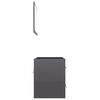 804835 vidaXL 2 Piece Bathroom Furniture Set High Gloss Grey Chipboard