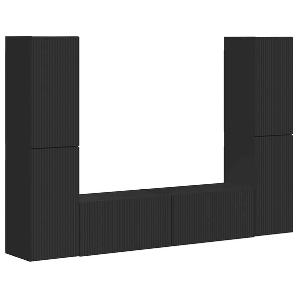 vidaXL Sj&oacute;nvarpssk&aacute;pasett 6 pcs Svartur Samsettur vi&eth;ur