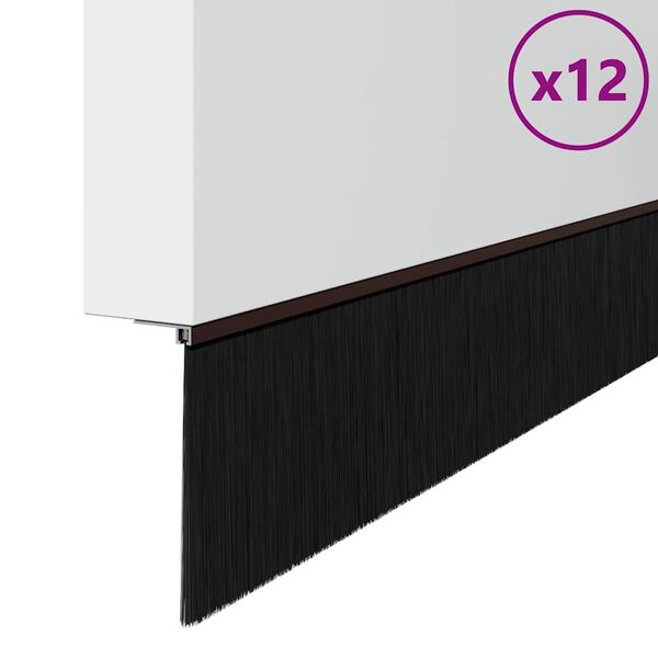 vidaXL Sj&aacute;lfklemmdu hur&eth;arbrosseglin 12 pcs Br&uacute;nn 100 cm &Aacute;lblenda