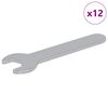 vidaXL Skr&uacute;flykill 12 pcs Silfur 10 mm J&aacute;rn