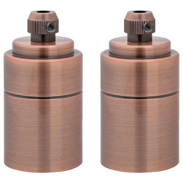 vidaXL lampahaldarar 2 stk Red Bronze E27