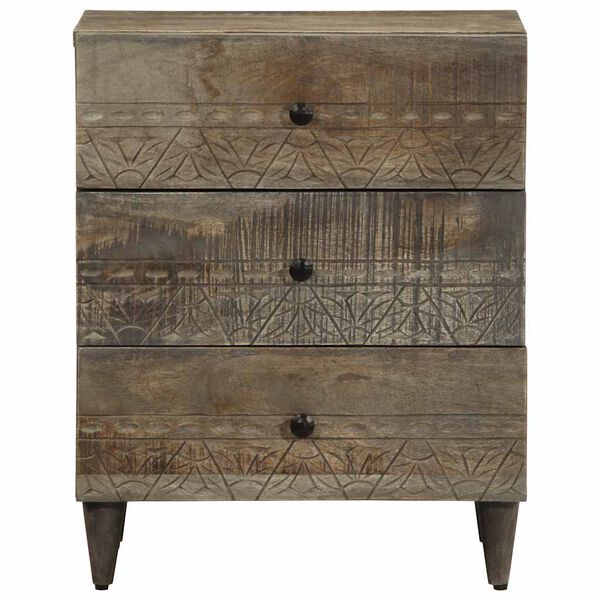 vidaXL N&aacute;ttbor&eth;ssk&aacute;pur Lj&oacute;sgr&aacute;r 50x33x60 cm Solid Wood Mang&oacute;