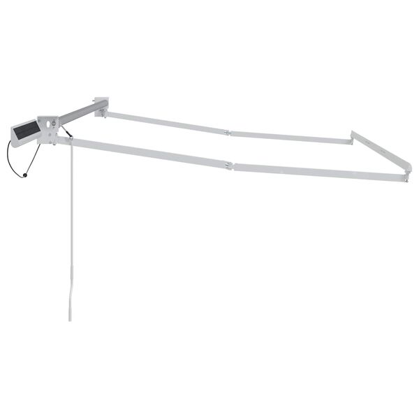 vidaXL Rafmagns afturkr&aelig;f skuggak&aacute;pugrind Hv&iacute;t 2,5 x 2 m St&aacute;l