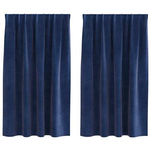 vidaXL Myrkratj&ouml;ld 2 pcs D&ouml;kkbl&aacute;r 140 x 140 cm Flauel