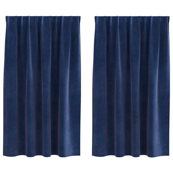 vidaXL Myrkratj&ouml;ld 2 pcs D&ouml;kkbl&aacute;r 140 x 140 cm Flauel