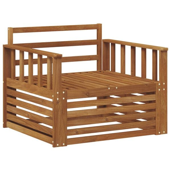 vidaXL 2 Stykki S&oacute;fi me&eth; armheimar Hrein akas&iacute;utr&eacute; N&aacute;tt&uacute;rulegur