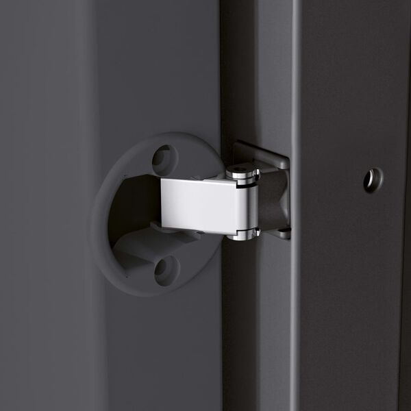 Keter Lágur Geymsluskápur „Garage“ XL Svartur og Silfraður 99 cm