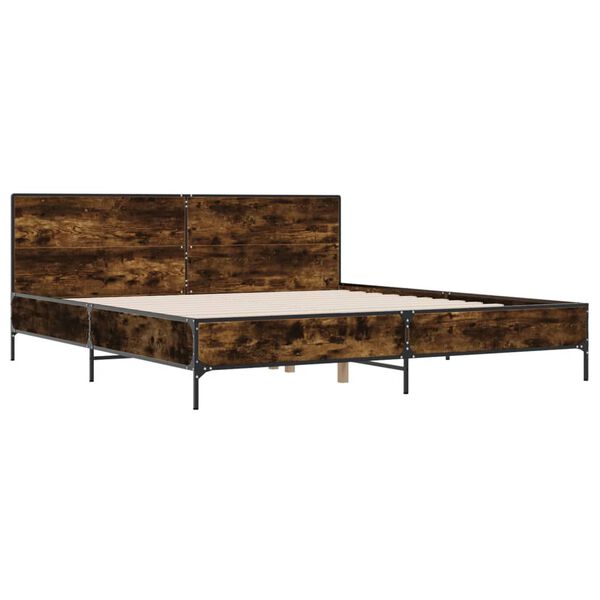 vidaXL R&uacute;mgrind &aacute;n D&yacute;nu Reykt&oacute;na Eikarlitur 200x200 cm