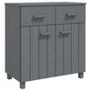vidaXL Skenkur D&ouml;kkgr&aacute;r 79x40x80 cm Gegnheil Fura
