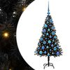 vidaXL J&oacute;latr&eacute; me&eth; 150 LED me&eth; standi Svartur 120 cm PVC