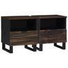 vidaXL Noat&ouml;flu sk&aacute;pur me&eth; sk&uacute;ffu 2 pcs Valhnota 40 x 33 x 46 cm