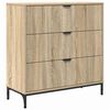 vidaXL Vi&eth;beinteyfla Sonoma Eik 79,5 x 33 x 82 cm Samsettur vi&eth;ur