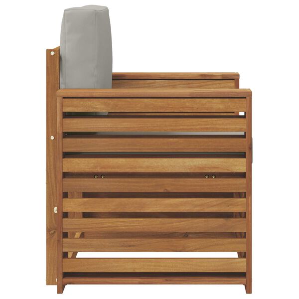 vidaXL &Uacute;ti s&oacute;fasett Solid Akas&iacute;uskei&eth; og P&oacute;lyester N&aacute;tt&uacute;rulegur