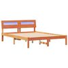 vidaXL Ramsv&iacute;k me&eth; h&ouml;fu&eth;gafl Vaxbr&uacute;nn 120 x 190 cm Solid furuhikk