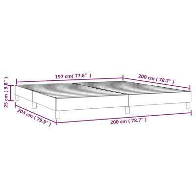 vidaXL Rúmgrind Dökkbrún 200x200 cm Efni