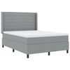 vidaXL LED Box Spring R&uacute;m me&eth; d&yacute;nu Lj&oacute;sgr&aacute;r 140 x 190 cm d&uacute;kur