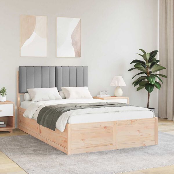 vidaXL R&uacute;mf&oacute;tur me&eth; kl&aelig;&eth;&eth;um h&ouml;f&eth;agafli Lj&oacute;sgr&aacute;r 120 x 200 cm