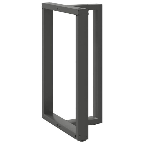vidaXL barbor&eth;sf&aelig;tur T-laga 2 stk. antras&iacute;t 60x35x(90-91) cm st&aacute;l