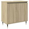 vidaXL Ba&eth;herbergissk&aacute;pur Sonoma Eik 58x33x60 cm Samsettur Vi&eth;ur